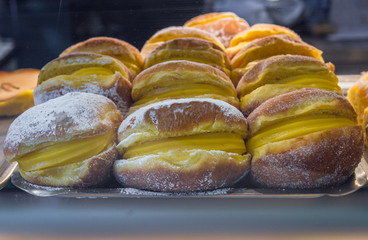Berliner doughnuts in Porto city in Portugal