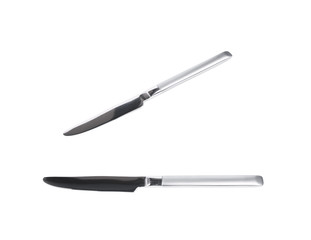 Metal dinner knife isolated