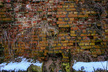 Part of old city wall in the winter.