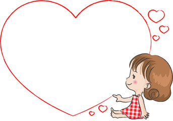 girl with blank card