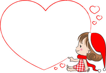 girl with blank card