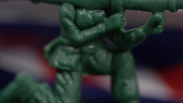 American soldiers on american flag green toys