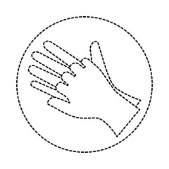 Surgical gloves isolated icon vector illustration design