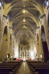 Fototapeta premium Europe, Spain, Balearic Islands, Mallorca. Esporles. Esglesia de Sant Pere, Church of St. Peter