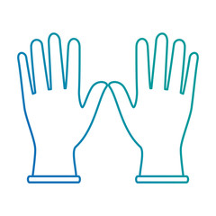 Surgical gloves isolated icon vector illustration design