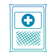 Obraz premium medical gauze bag icon vector illustration design
