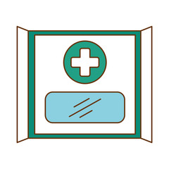 medical box isolated icon vector illustration design