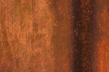 Rusty metal surface with smudges