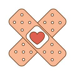 medicinal bandages isolated icon vector illustration design