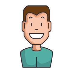 young man model avatar character vector illustration design