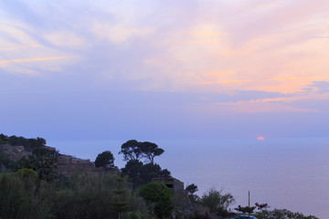 Europe, Spain, Balearic Islands, Mallorca. Sunset.