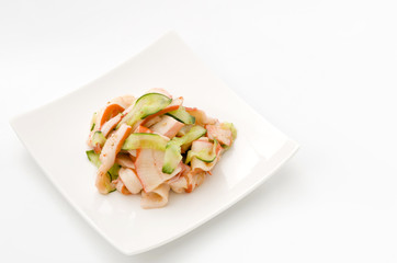 中華いかとキュウリの和え物