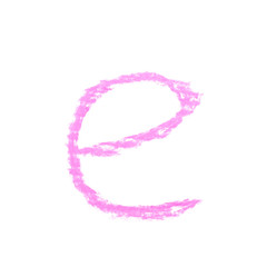 Single hand drawn letter isolated