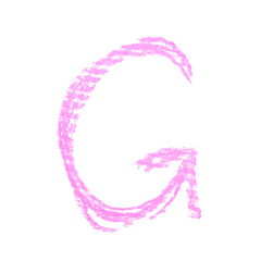 Single hand drawn letter isolated