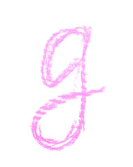 Single hand drawn letter isolated