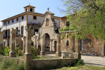 Fototapeta na wymiar Europe, Spain, Balearic Islands, Mallorca.Palma. Biogranja La Real. Monastery Secar de La Real. Well.