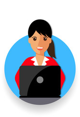 business woman cartoon icon vector illustration avatar