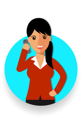 business woman cartoon icon vector illustration avatar