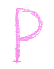 Single hand drawn letter isolated