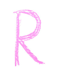 Single hand drawn letter isolated