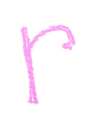 Single hand drawn letter isolated