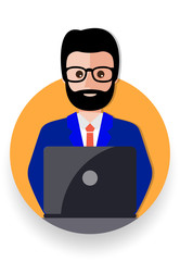 business man cartoon icon vector illustration avatar