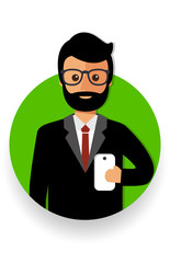business man cartoon icon vector illustration avatar