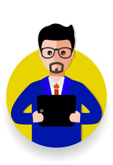 business man cartoon icon vector illustration avatar