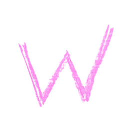 Single hand drawn letter isolated