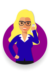 business woman cartoon icon vector illustration avatar