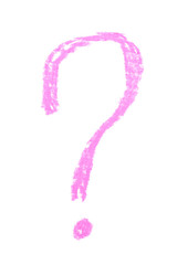 Hand drawn question mark symbol isolated