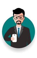 business man cartoon icon vector illustration avatar