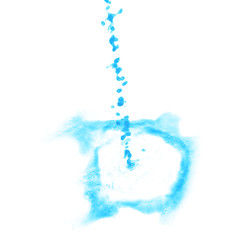 Splash of liquid in motion isolated