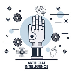 Artificial intelligence technology icon vector illustration graphic design
