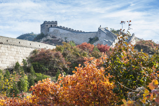 Great Wall in the colorful autumn