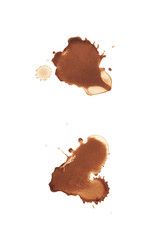 Dried coffee stain isolated