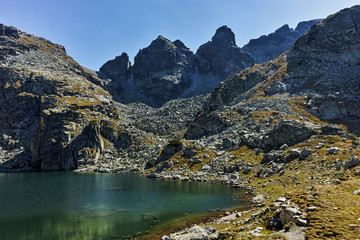 Obraz premium Amazing landscape of The Scary lake, Rila Mountain, Bulgaria