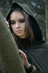 portrait of a young woman in an elf costume