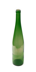 Colored glass bottle isolated