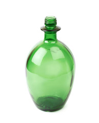 Colored glass bottle isolated