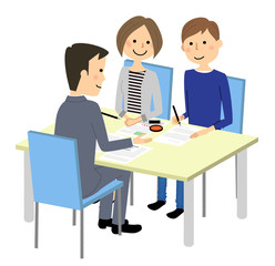 打ち合わせ　契約　説明