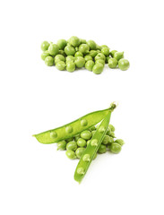 Green pea bean isolated