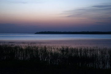 twilight over the water