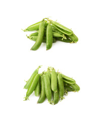 Green pea bean isolated