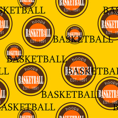 basketball seamless pattern