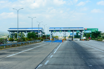 Toll Gate, 115 miles away from Yangon, on Yangon-Mandalay express way, Myanmar, Feb-2018