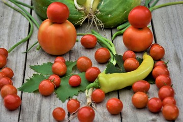 Fresh organic veggie from home garden