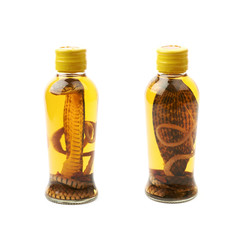 Bottle of alcohol isolated