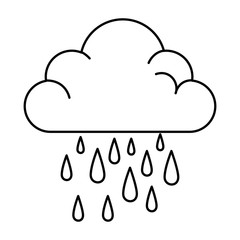 weather cloud rainy icon vector illustration design