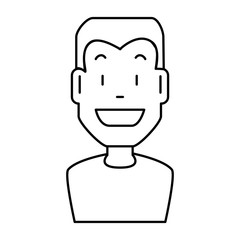 young man model avatar character vector illustration design